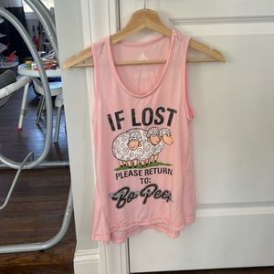Disney woman’s tank top “if lost return to Bo Peep”